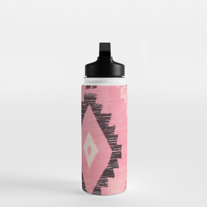 Moroccan Berber Rug Design No.60 - Multicolor, Pink Water Bottle Gallery Image 3