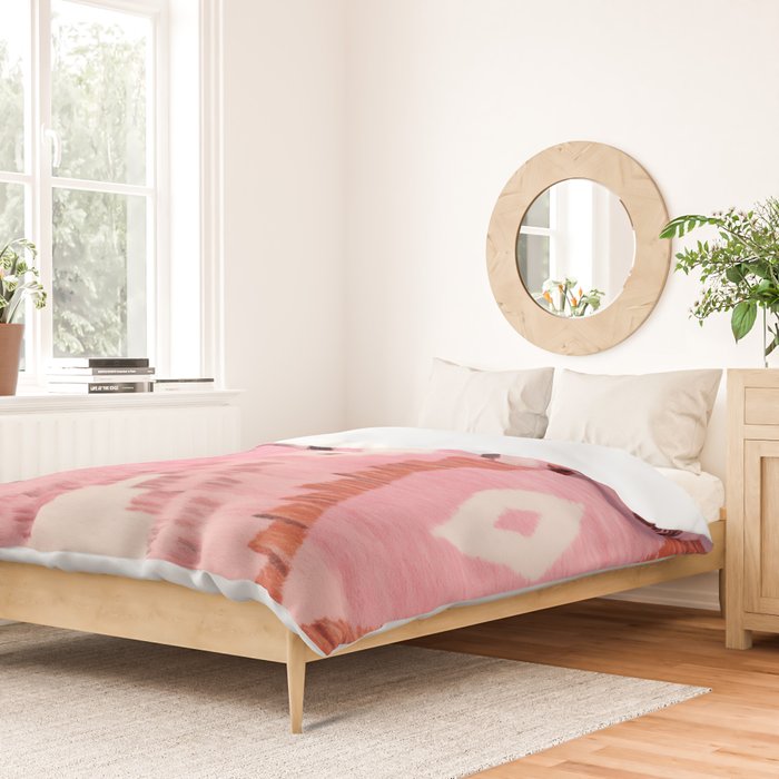 Moroccan Berber Rug Design No.60 - Multicolor, Pink Duvet Cover Gallery Image 2