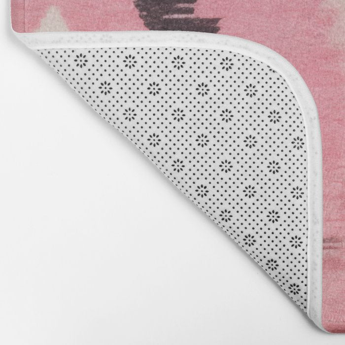 Moroccan Berber Rug Design No.60 - Multicolor, Pink Bath Mat Gallery Image 2