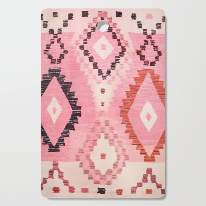 Moroccan Berber Rug Design No.60 - Multicolor, Pink Cutting Board Gallery Image 1