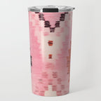 Moroccan Berber Rug Design No.60 - Multicolor, Pink Travel Mug Gallery Image 1