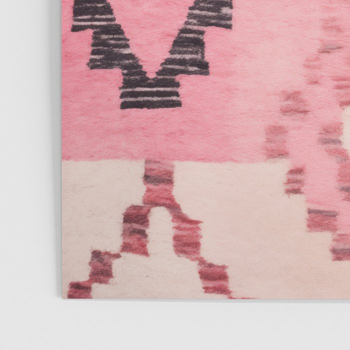 Moroccan Berber Rug Design No.60 - Multicolor, Pink Poster Gallery Image 3
