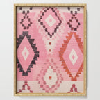 Moroccan Berber Rug Design No.60 - Multicolor, Pink Serving Tray Gallery Image 1