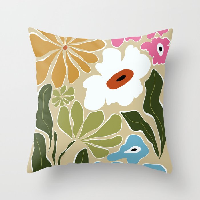 Retro Delight Throw Pillow Gallery Image 1