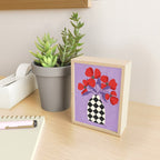Poppies and vase of squares and diamonds Mini Art Print Gallery Image 2
