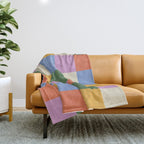 Bold Colorful Checks Pattern - Large XXXVII Throw Blanket Gallery Image 1