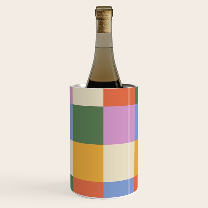 Bold Colorful Checks Pattern - Large XXXVII Wine Chiller Gallery Image 1