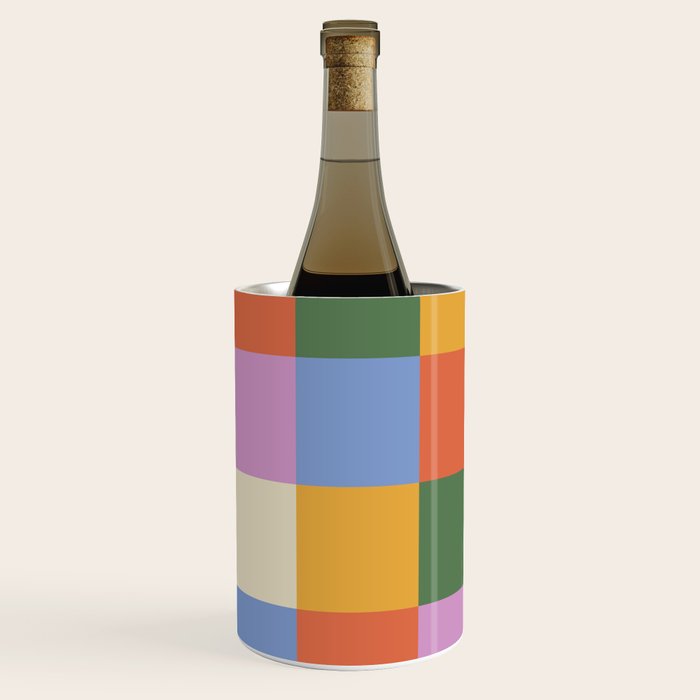 Bold Colorful Checks Pattern - Large XXXVII Wine Chiller Gallery Image 3