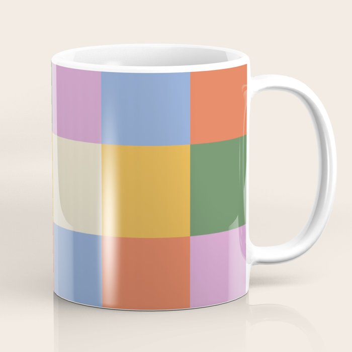 Bold Colorful Checks Pattern - Large XXXVII Coffee Mug Gallery Image 1
