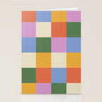 Bold Colorful Checks Pattern - Large XXXVII Stationery Card Gallery Image 2