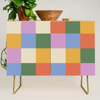 Bold Colorful Checks Pattern - Large XXXVII Credenza Gallery Image 1