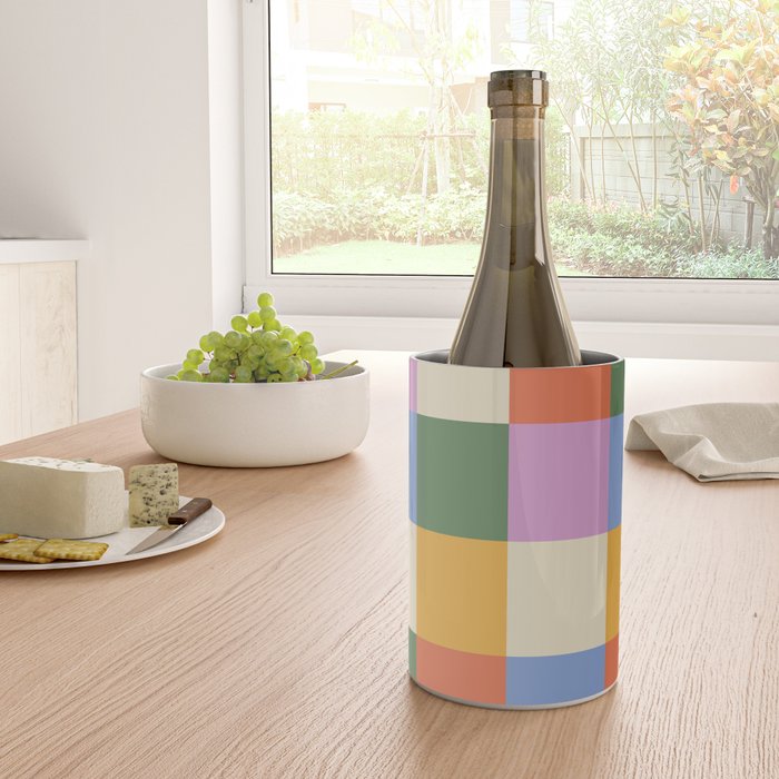 Bold Colorful Checks Pattern - Large XXXVII Wine Chiller Gallery Image 4