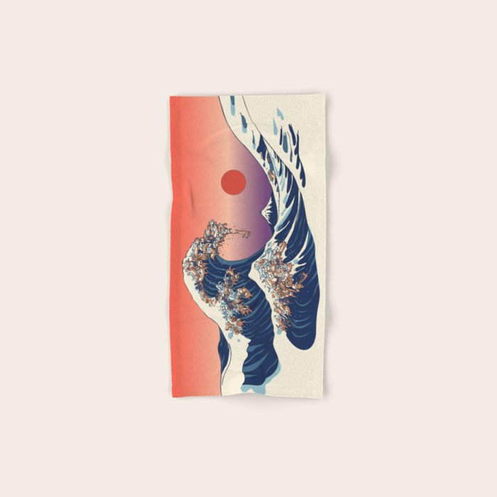The Great Wave of Dachshunds Bath Towel Gallery Image 1