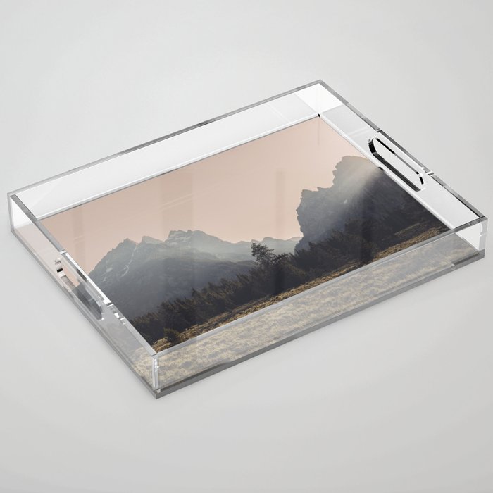 Mountain Poetry - Grand Teton National Park Acrylic Tray Gallery Image 1