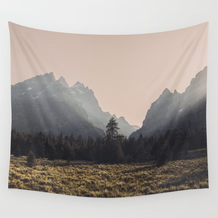 Mountain Poetry - Grand Teton National Park Wall Tapestry Gallery Image 4