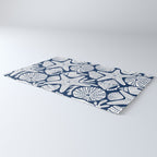 Ocean Floor Nautical Shells Navy Blue Rug Gallery Image 3