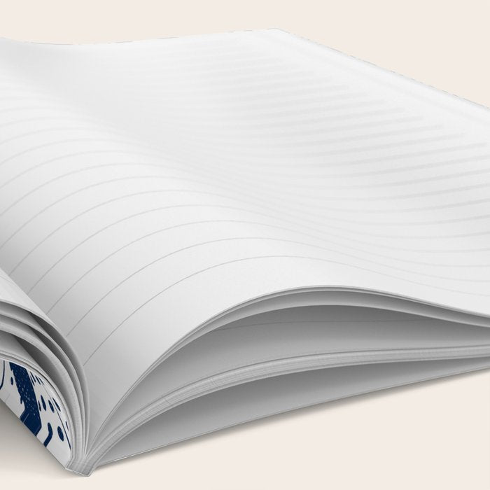 Ocean Floor Nautical Shells Navy Blue Notebook Gallery Image 2