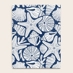 Ocean Floor Nautical Shells Navy Blue Notebook Gallery Image 4
