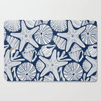 Ocean Floor Nautical Shells Navy Blue Cutting Board Gallery Image 1