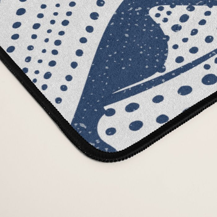Ocean Floor Nautical Shells Navy Blue Desk Mat Gallery Image 4