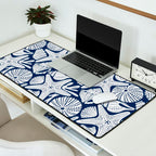 Ocean Floor Nautical Shells Navy Blue Desk Mat Gallery Image 2