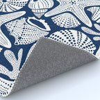 Ocean Floor Nautical Shells Navy Blue Rug Gallery Image 4