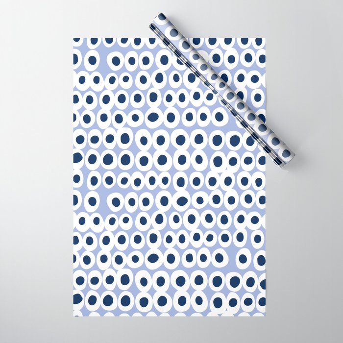 Wonderful bold dots blue Wrapping Paper Gallery Image 1