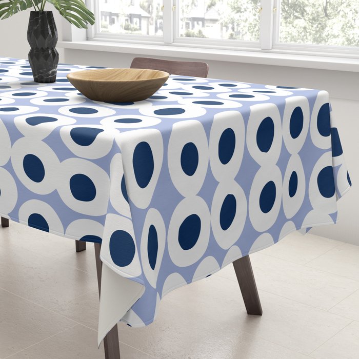 Wonderful bold dots blue Tablecloth Gallery Image 3