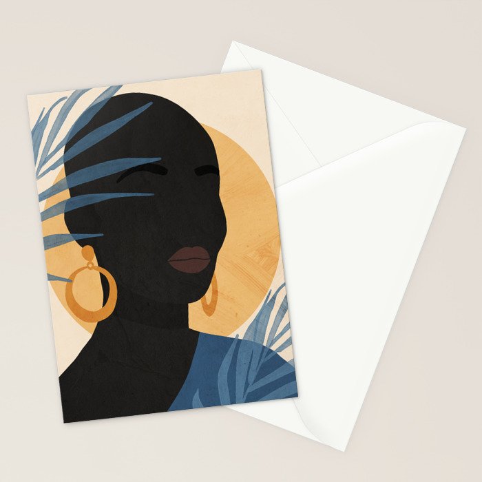 Tropical Girl 25 Stationery Card Gallery Image 2