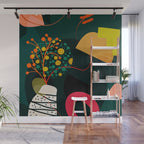 mid century garden shapes Wall Mural Gallery Image 1