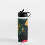 mid century garden shapes Water Bottle Gallery Image 1