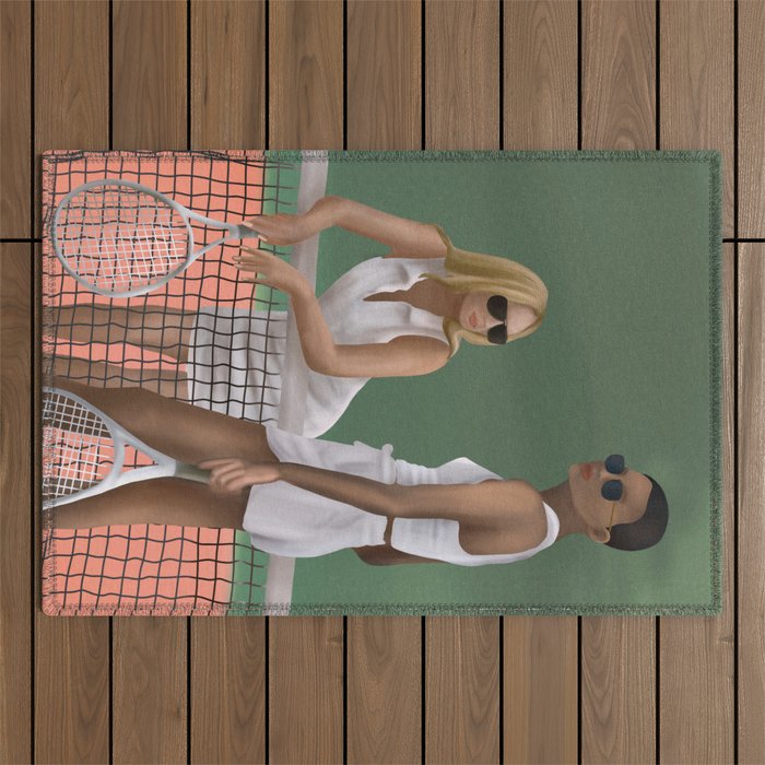 Elegance on the Court Outdoor Rug Gallery Image 1