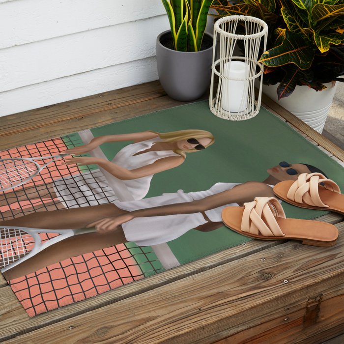 Elegance on the Court Outdoor Rug Gallery Image 2