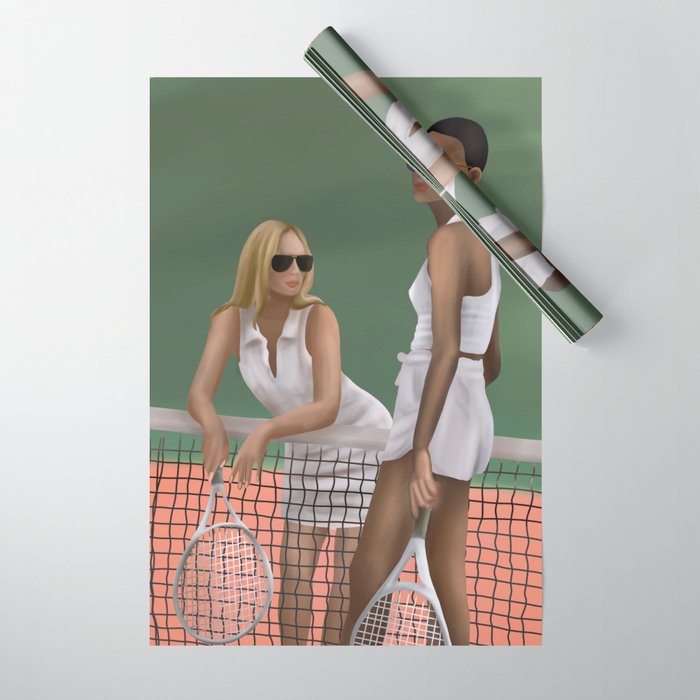 Elegance on the Court Wrapping Paper Gallery Image 1