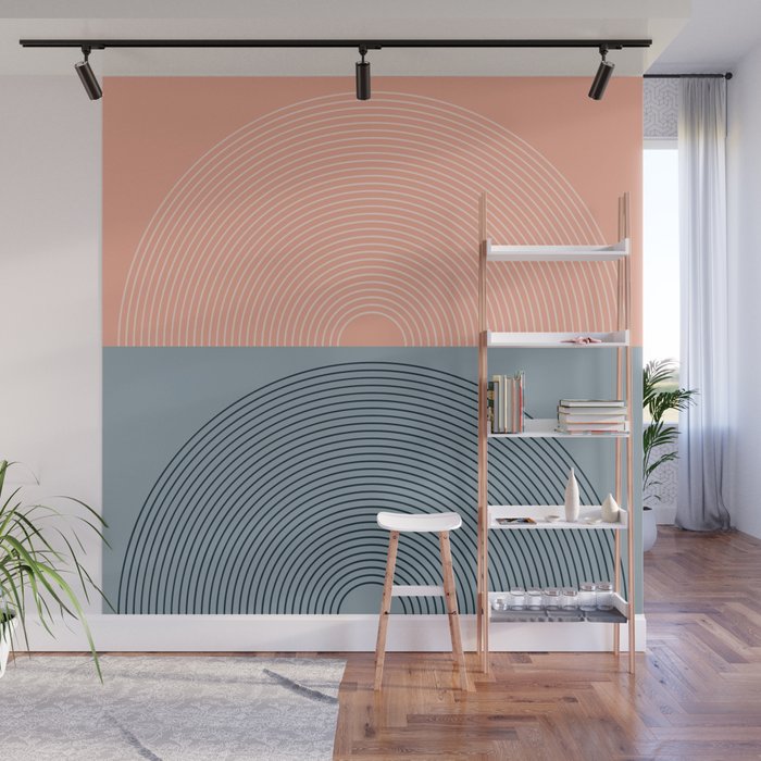Minimal Rainbow Color Block VII Wall Mural Gallery Image 1
