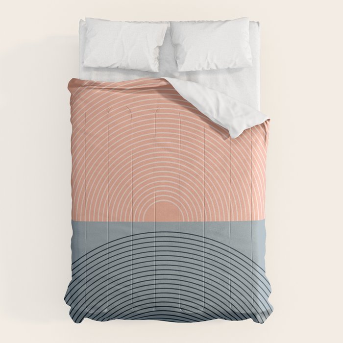 Minimal Rainbow Color Block VII Comforter Gallery Image 1