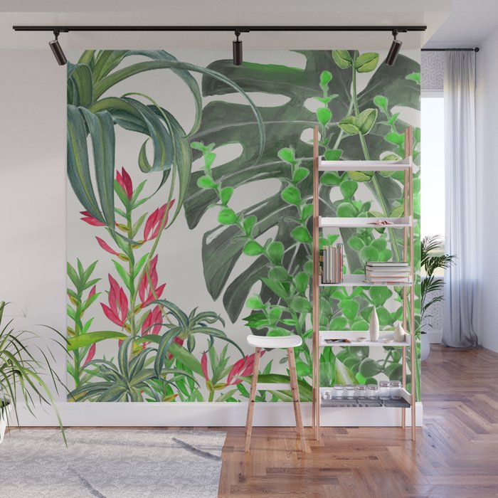 Watercolor Plants III Wall Mural Gallery Image 1