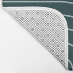 Minimal Arch XXXVIII Dark Teal Green Modern Geometric Lines Bath Mat Gallery Image 2