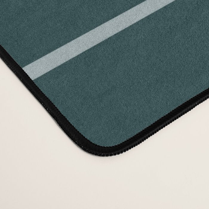 Minimal Arch XXXVIII Dark Teal Green Modern Geometric Lines Desk Mat Gallery Image 4