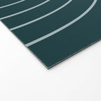 Minimal Arch XXXVIII Dark Teal Green Modern Geometric Lines Welcome Mat Gallery Image 2