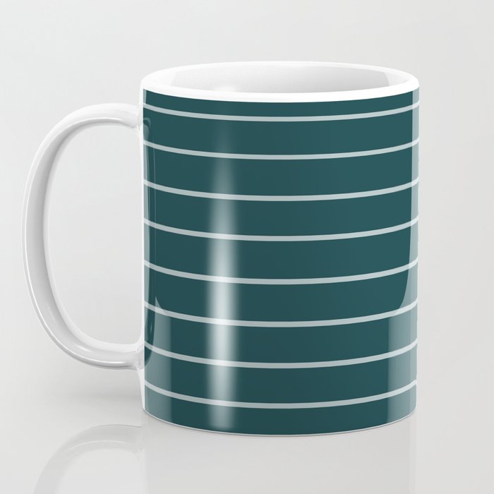 Minimal Arch XXXVIII Dark Teal Green Modern Geometric Lines Coffee Mug Gallery Image 3