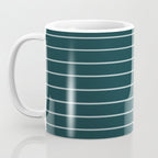 Minimal Arch XXXVIII Dark Teal Green Modern Geometric Lines Coffee Mug Gallery Image 3
