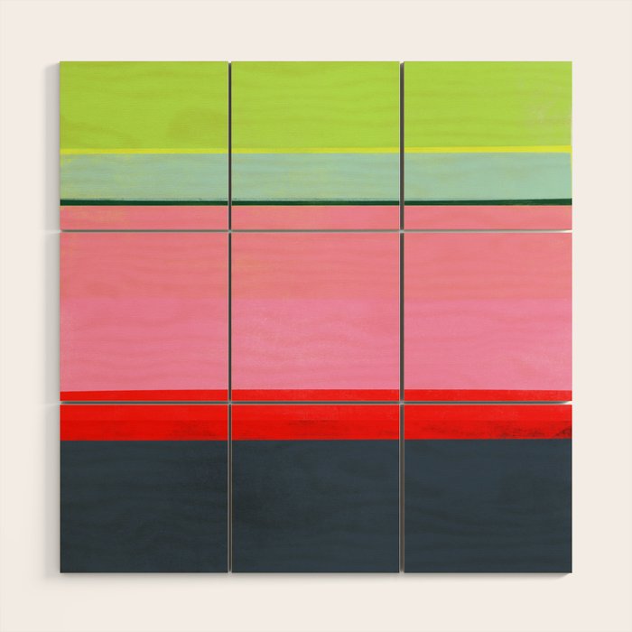 stripe study 35 Wood Wall Art Gallery Image 1