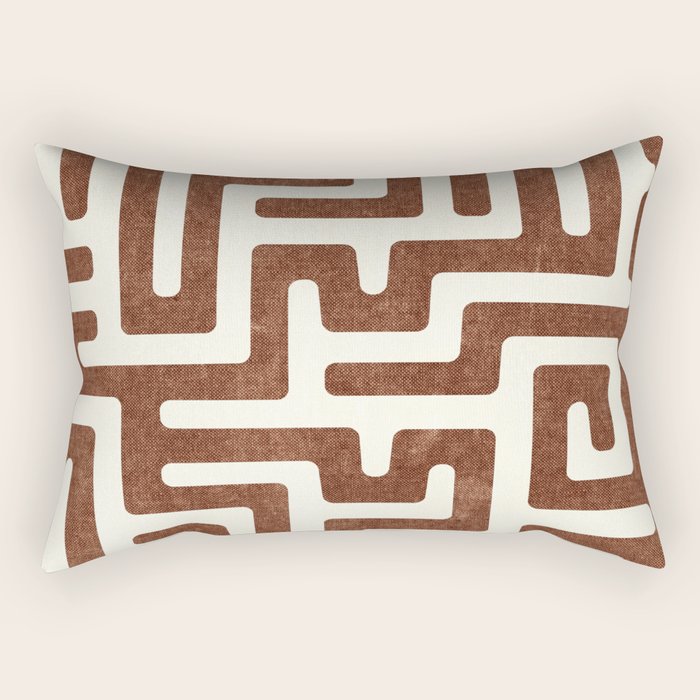 maze in brandywine Rectangular Pillow Gallery Image 1