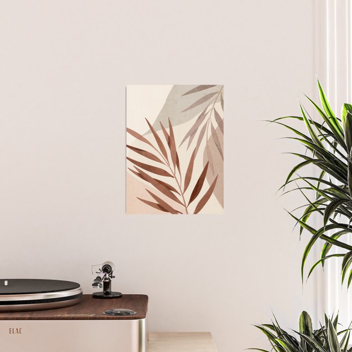 Minimal Abstract Art Tropical Leaf Poster Gallery Image 2