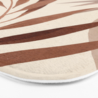 Minimal Abstract Art Tropical Leaf Bath Mat Gallery Image 3