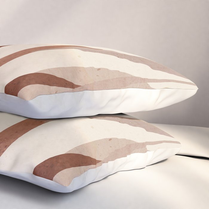 Minimal Abstract Art Tropical Leaf Pillow Sham Gallery Image 3