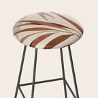 Minimal Abstract Art Tropical Leaf Stool Gallery Image 2
