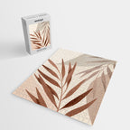 Minimal Abstract Art Tropical Leaf Jigsaw Puzzle Gallery Image 2