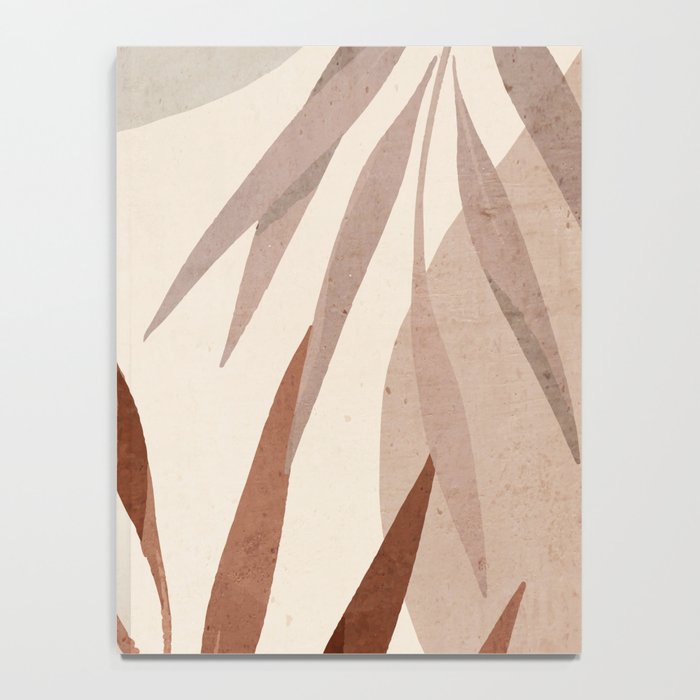 Minimal Abstract Art Tropical Leaf Notebook Gallery Image 4